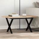 Eettafel 60X60X75,5 Cm Massief Grenenhout En Staal