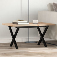Eettafel 60X60X75,5 Cm Massief Grenenhout En Staal