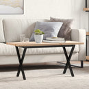 Eettafel 60X60X75,5 Cm Massief Grenenhout En Staal