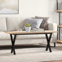 Eettafel 60X60X75,5 Cm Massief Grenenhout En Staal
