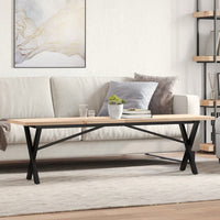 Eettafel 60X60X75,5 Cm Massief Grenenhout En Staal