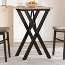Eettafel 60X60X75,5 Cm Massief Grenenhout En Staal