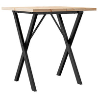 Eettafel 60X60X75,5 Cm Massief Grenenhout En Staal
