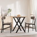 Eettafel 60X60X75,5 Cm Massief Grenenhout En Staal