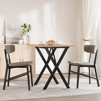 Eettafel 60X60X75,5 Cm Massief Grenenhout En Staal