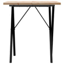 Eettafel 60X60X75,5 Cm Massief Grenenhout En Staal