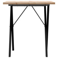 Eettafel 60X60X75,5 Cm Massief Grenenhout En Staal