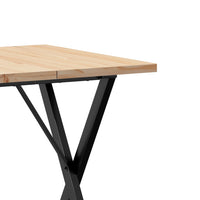 Eettafel 60X60X75,5 Cm Massief Grenenhout En Staal