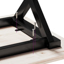 Eettafel 60X60X75,5 Cm Massief Grenenhout En Staal