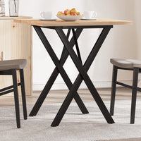 Eettafel 60X60X75,5 Cm Massief Grenenhout En Staal