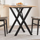 Eettafel 60X60X75,5 Cm Massief Grenenhout En Staal