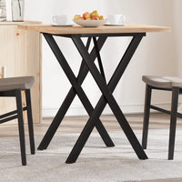 Eettafel 60X60X75,5 Cm Massief Grenenhout En Staal