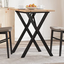 Eettafel 60X60X75,5 Cm Massief Grenenhout En Staal