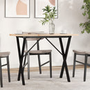 Eettafel 60X60X75,5 Cm Massief Grenenhout En Staal