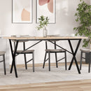 Eettafel 60X60X75,5 Cm Massief Grenenhout En Staal