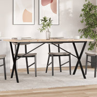 Eettafel 60X60X75,5 Cm Massief Grenenhout En Staal