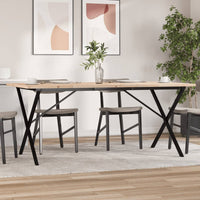 Eettafel 60X60X75,5 Cm Massief Grenenhout En Staal