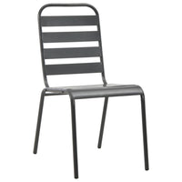 5-Delige Tuinset Stapelbaar Gepoedercoat Staal Antracietkleur