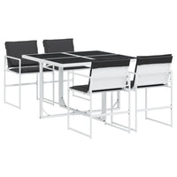 5-Delige Tuinset Met Kussens Textileen Wit