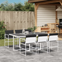 5-Delige Tuinset Met Kussens Textileen Wit