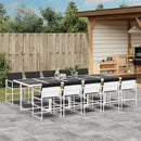 5-Delige Tuinset Met Kussens Textileen Wit