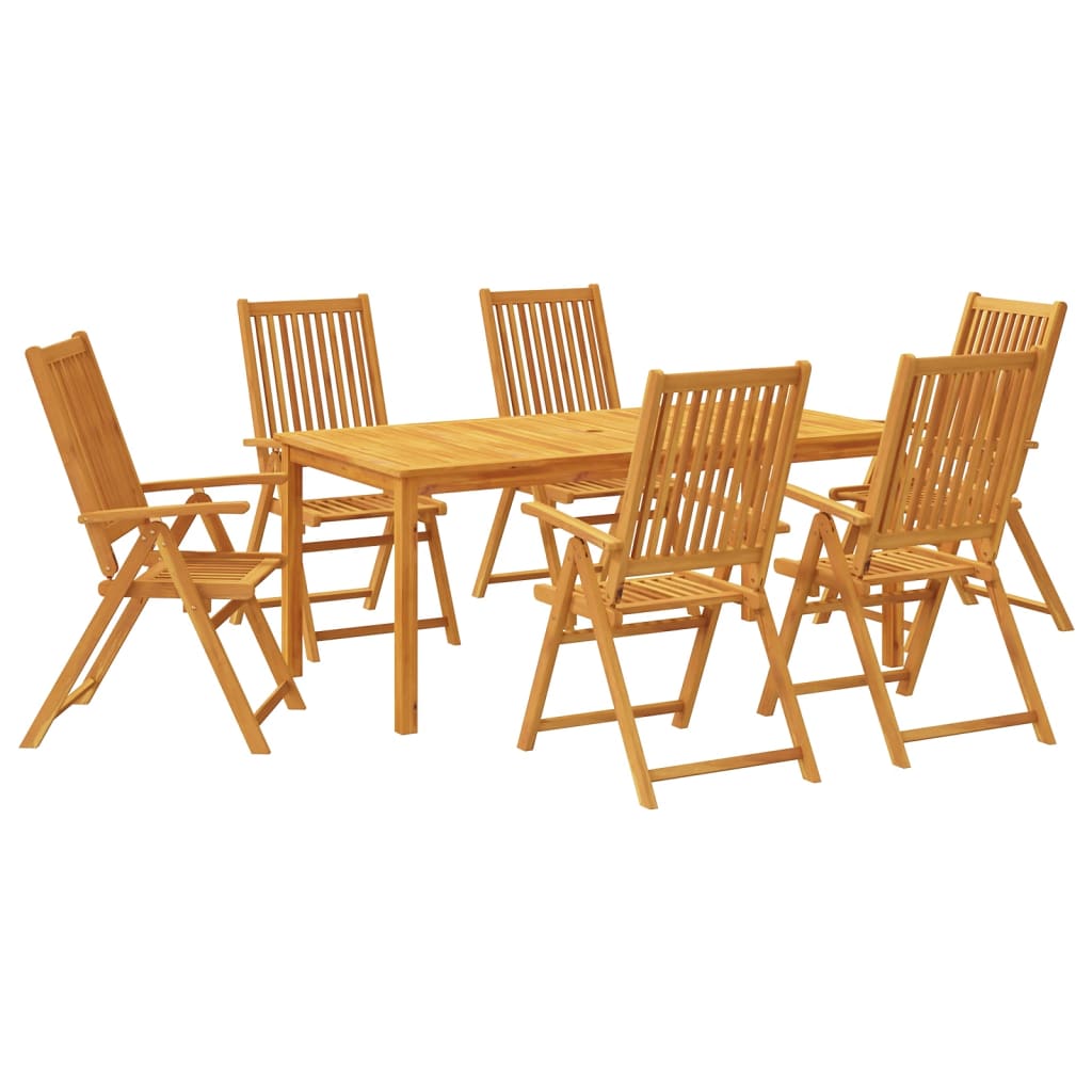 7-Delige Tuinset 180X90X75 Cm Massief Acaciahout