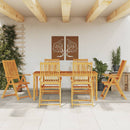 7-Delige Tuinset 180X90X75 Cm Massief Acaciahout