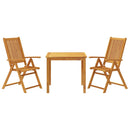 3-Delige Tuinset 85X85X74 Cm Massief Acaciahout