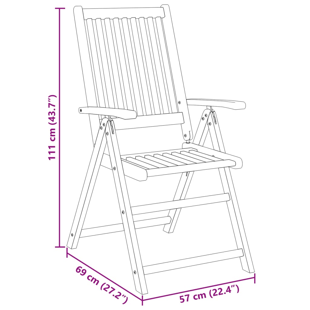 3-Delige Tuinset 85X85X74 Cm Massief Acaciahout