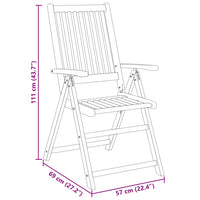 3-Delige Tuinset 85X85X74 Cm Massief Acaciahout