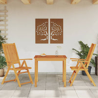 3-Delige Tuinset 85X85X74 Cm Massief Acaciahout