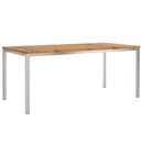 Eettafel 180X90X75 Cm Massief Acacia Hout En Roestvrijstaal