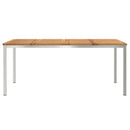 Eettafel 180X90X75 Cm Massief Acacia Hout En Roestvrijstaal