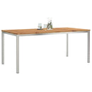 Eettafel 180X90X75 Cm Massief Acacia Hout En Roestvrijstaal