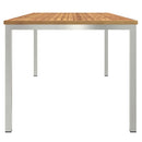 Eettafel 180X90X75 Cm Massief Acacia Hout En Roestvrijstaal