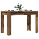 Eettafel 120X60X76 Cm Bewerkt Hout Kleurig
