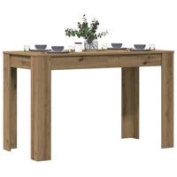 Eettafel 120X60X76 Cm Bewerkt Hout Kleurig
