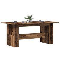 Eettafel 180X90X76 Cm Bewerkt Hout Kleurig