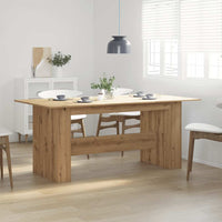 Eettafel 180X90X76 Cm Bewerkt Hout Kleurig
