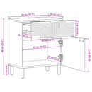 Bed Kast Bruin 50 X 33 X 60 Cm