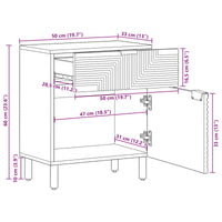 Bed Kast Bruin 50 X 33 X 60 Cm
