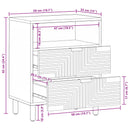 Bed Kast Bruin 50 X 33 X 62 Cm