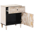 Bed Kast Met Lade 50 X 33 X 60 Cm Massief Mango Hout