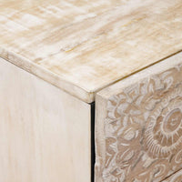 Bed Kast Met Lade 50 X 33 X 60 Cm Massief Mango Hout