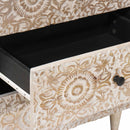 Bed Kast Met Lade 50 X 33 X 60 Cm Massief Mango Hout
