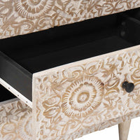 Bed Kast Met Lade 50 X 33 X 60 Cm Massief Mango Hout