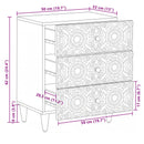 Bed Kast Met Lade 50 X 33 X 60 Cm Massief Mango Hout