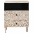 Bed Kast Met Lade 50 X 33 X 60 Cm Massief Mango Hout