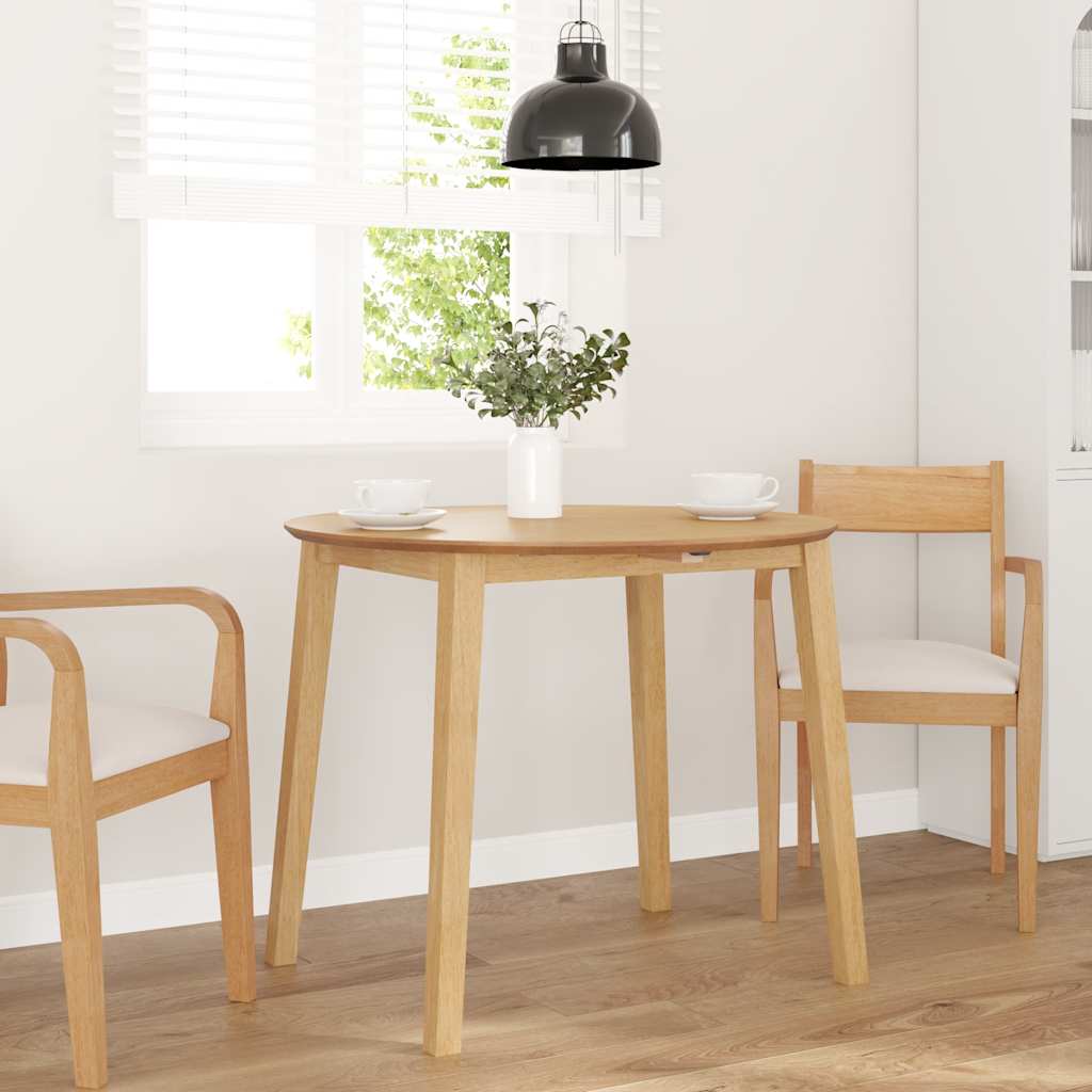 Eettafel Massief Hout Rubber