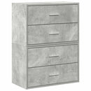 Kasten Met 2 Lades 60X31X40 Cm Bewerkt Hout